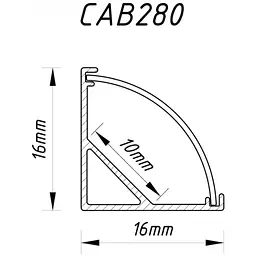Профіль для світлодіодної стрічки Feron CAB280 (10299) - мініатюра 2