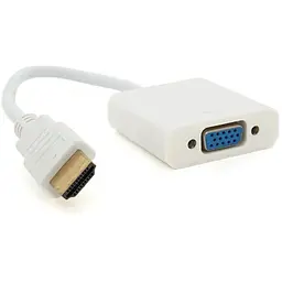 Перехідник HDMI M to VGA F 0.1m 4K/2K white Voltronic (YT-C-HDMI(M)/VGA(F)-W)