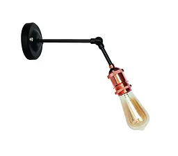 Светильник настінний E27 Levistella 752WM1206-1, 60W, чорний з рожевим золотом, для дому