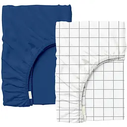 Набір простирадл Cosas на резинці 60х120 urban calm, кобальт (SetSheet_81Denim_CellGreyWhite_60x120_2)