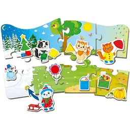 Пазл з липучками Vladi Toys 4 сезони для найменших 8 елементів VT2907-04   - мініатюра 5