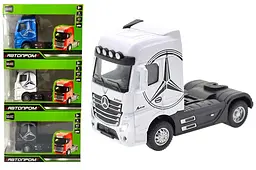 Іграшкова машинка вантажівка Mercedes-Benz Actros Автопром металевий світлозвукові ефекти AP7539AB, в коробці 15x7x10см