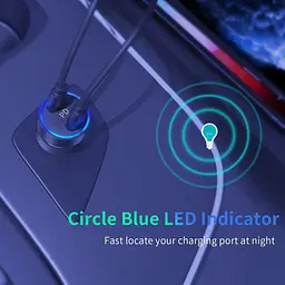 Автомобільний зарядний пристрій Choetech С0054BK 2xUSB-C, 40 Вт, PD - мініатюра 6