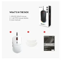 Ігрова миша Fantech UX-3 V2 HELIOS PixArt 3389, 400IPS, 50G, 1600DPI White - мініатюра 6