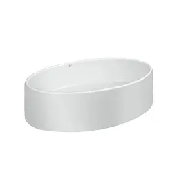 Умивальник Qtap Kolibri накладний овальний 500x360x140 мм White + донний клапан PU02, Білий - мініатюра 4