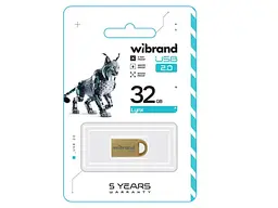 Флешка Wibrand 32 GB Lynx Gold USB 2.0 (WI2.0/LY32M2G) - мініатюра 2