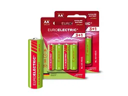 Батарейка лужна EUROELECTRIC LR6/AA 4шт 1,5V blister - мініатюра 4