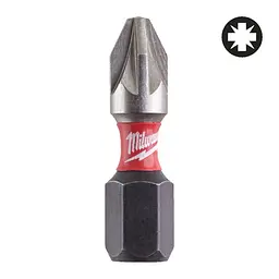 Біта SHOCKWAVE MILWAUKEE, PZ2, 25мм, (25 шт), пластикова коробка - мініатюра 3