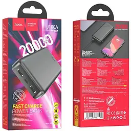 Портативний ЗП Power Bank Hoco J100A High-ranking 20000 mAh Чорний - мініатюра 4