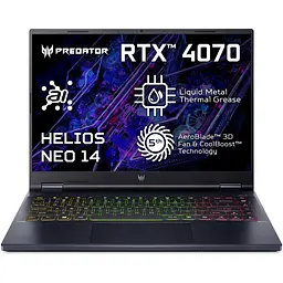 Ігровий ноутбук Acer Predator Helios Neo 14 PHN14-51-77A9 Ultra 7 155H 4.80GHz, IPS, 16GB LPDDR5X, 512 GB, RTX 4070 - мініатюра 3