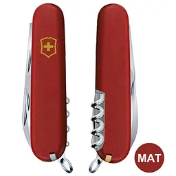 Ніж Victorinox Huntsman Mat 91мм 15функ черв.мат жовт.лого - мініатюра 4
