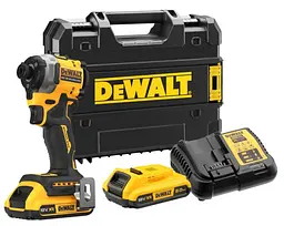 DeWALT Шурупокрут ударний аккумуляторний XR Li-Ion 18В акб 2х2А·рік 206Нм 3250об/хв 3800уд/хв кейс TSTAK, ЗП 0.95кг