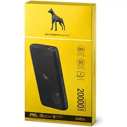 Зовнішній акумулятор Doberman AM04 20000mAh 65W Black [110384] - мініатюра 6