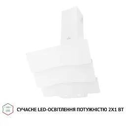 Витяжка декоративна похила Perfelli DNS 6482 D 850 WH LED - мініатюра 3