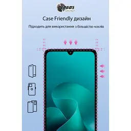 Скло захисне Dengos Motorola G06 / G06 Power Black 2 pcs (DG-TG2P-92) - мініатюра 3