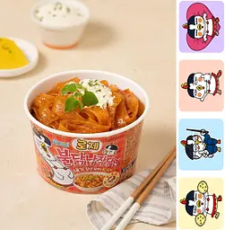 Локшина швидкого приготування Samyang Buldak Rose Wide Flat Glass Noodles 169.6г - мініатюра 5