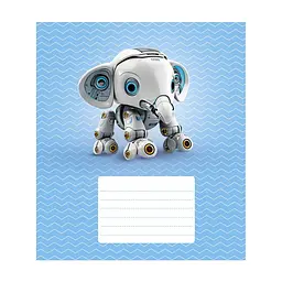 Зошит Школярик Robot animals 12 аркушів лінія (012-3331L), в асортименті - мініатюра 2