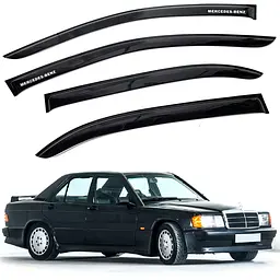 Дефлектори вікон ветровики Mercedes-Benz C-Class 190 (W201) Седан 1982-1993 Скотч 3M Voron Glass