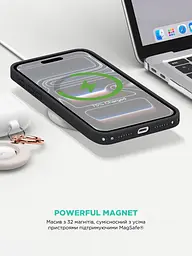 Силиконовый чехол с MagSafe для Apple iPhone 17 Pro Max, ICON2 MagCase, черный, противоударный, панель с мягкой подкладкой, защита всего корпуса, поддержка беспроводной зарядки, совместим с защитными стеклами и пленками, ArmorStandart (ARM86249) - мініатюра 8