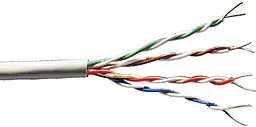 Кабель вита пара САТ 5e UTP 305м AWG 24/1 PVC сірий Digitus teh0018327