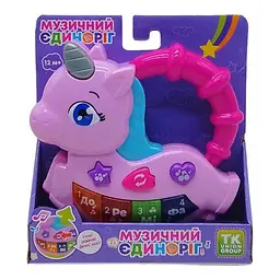 Пианино "Музыкальный единорог", сиреневый (укр) TK Group (241126)