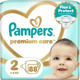 Підгузки Pampers Premium Care Розмір 2 (4-8 кг) 88 шт. - мініатюра 2