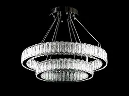 Люстра стельова LED Splendid Ray L8560C/400+600/2, 170W, хром, білий, сучасний стиль для дому