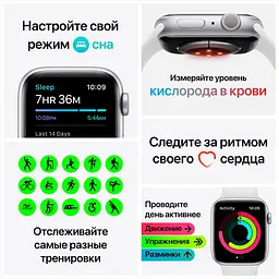 Смарт-годинник Apple Watch Series 6 GPS 44 mm Space Gray Aluminium Case with Black Sport Band - Regular Model A2292 (Grade C) Seller Refurbished - мініатюра 6