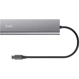 USB-Хаб Trust Halyx USB-C 5xUSB-C , Алюміній, 0.1м, сірий (25136_TRUST) - мініатюра 3