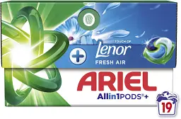 Уцінка. Капсули для прання Ariel Все-в-1 Дотик свіжого повітря Lenor 19 шт.  - мініатюра 2