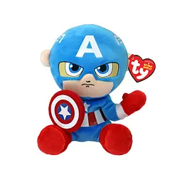 Дитяча іграшка м'яконабивна TY Marvel Капітан Америка 15 см 44002