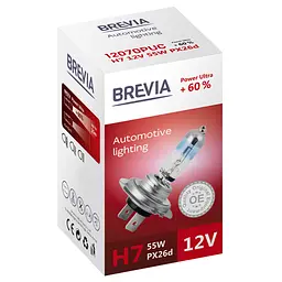 Галогенова лампа Brevia H7 12V 55W PX26d Power Ultra +60% CP(12070PUC)