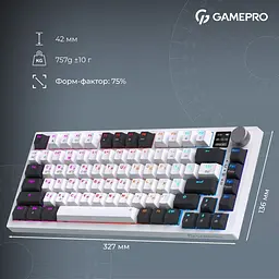 Клавіатура GamePro Asgard Valhalla Pro QLAB Sakura Switch White (MK160-W-D-QS-PRO) - мініатюра 19