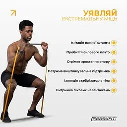 Набір двошарових резинок для підтягування EasyFit Premium 7-63 кг (4 шт) - мініатюра 2