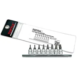 Комплект біт п'ятигранних з отвором 1/4" T8-T40 8од. Toptul hoz0007976