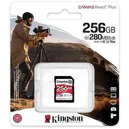 Карта пам'яті Kingston 256GB SDXC class 10 UHS-II U3 Canvas React Plus (SDR2V6/256GB) - мініатюра 3