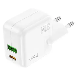 МЗП Hoco C111A PD 30W+QC3.0 (1USB-A/1C) White - мініатюра 3