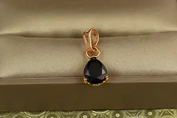 Кулон Xuping Jewelry чорна крапля 1,5 см золотистий