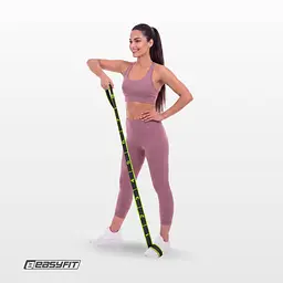 Еспандер стрічка EasyFit з петлями для тренувань жовтий (EASY) - мініатюра 6
