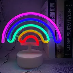 Світлодіодна неонова вивіска з підставкою HOSYMO Rainbow Neon Sign - мініатюра 2