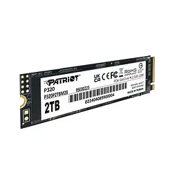 Накопичувач SSD M.2 Patriot P320 2TB NVMe 2280 Gen3.0 x4 3D TLC (P320P2TBM28) - мініатюра 4