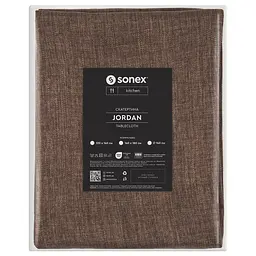 Скатертина кругла Sonex Jordan Ø140 см коричнева (SO102568)