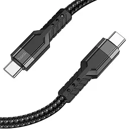 Кабель Hoco U110 Type-C to Type-C 60W charging data cable Black