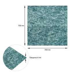 Декоративна 3D панель самоклейка 700х700х4мм Морська мармурова плитка (362) SW-00000530 - мініатюра 3