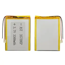 Акумулятор 357595P універсальний з контролером, 3,1 х 71 х 96 мм (3000 mAh)/ для смартфона, планшета