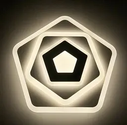 Мінімалістичний LED світильник для невеликих кімнат Line F Діаметр 30 см - мініатюра 4