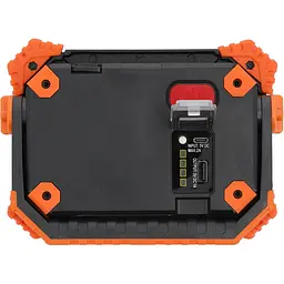 Прожектор переносний Sthor COB LED Li-Ion акумул 3.7V 4.4 АГ 10Вт 1000 lm чорно-помаранчевий (82870) - мініатюра 5