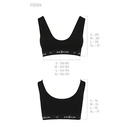 Спортивний топ з широкою гумкою Passion PS004 TOP S, black - мініатюра 6