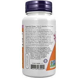 Червоний ферментований рис Now Foods 600 мг 60 капсул - мініатюра 3