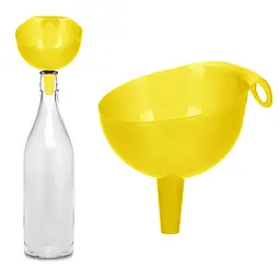 Лійка зливна воронка пластмасова на банку, Kitchette Жовтий 84667